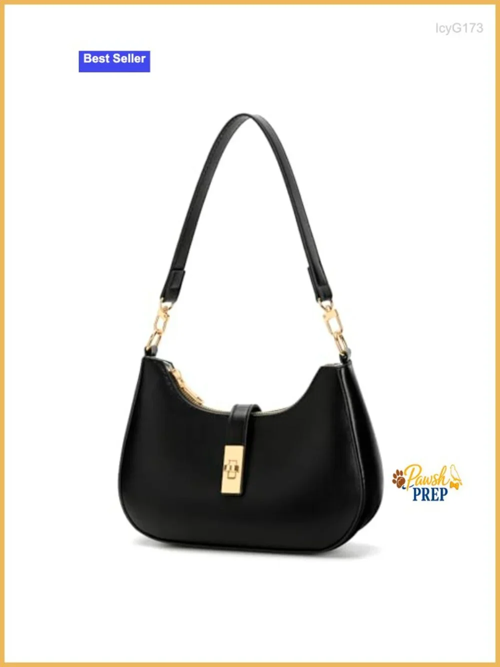 Cute Hobo Vegan Leather Shoulder Bag with Detachable Chain Strap